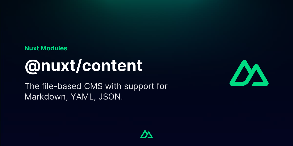 @nuxt/content · Nuxt Modules