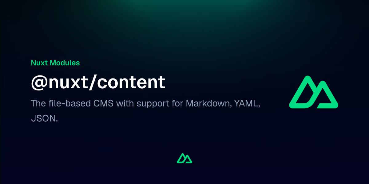 @nuxt/content · Nuxt Modules