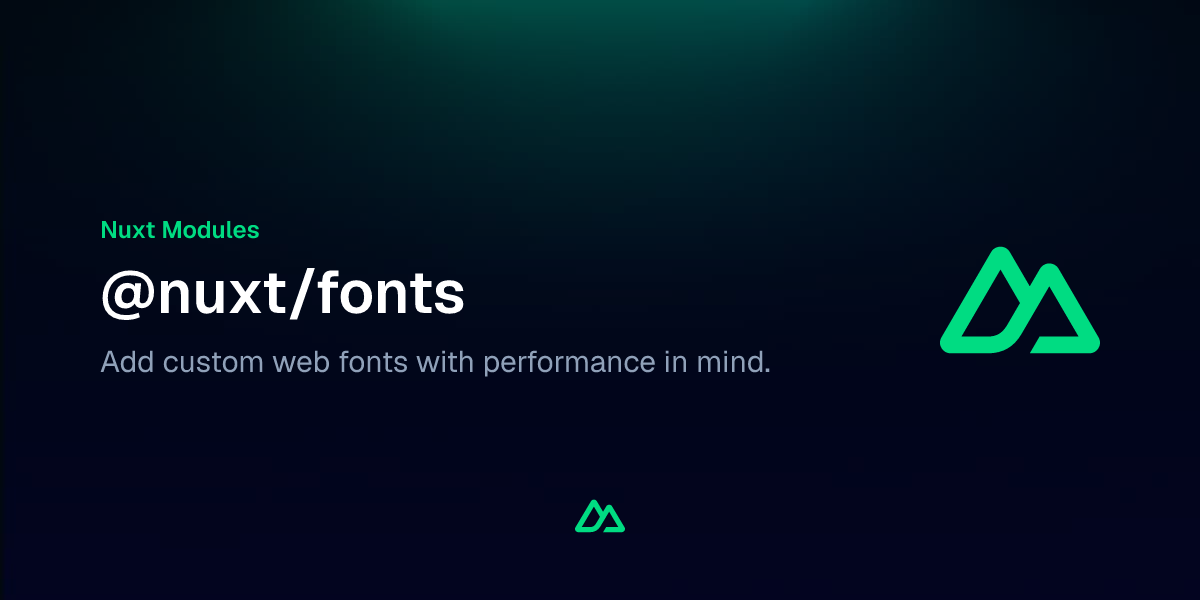 @nuxt/fonts · Nuxt Modules